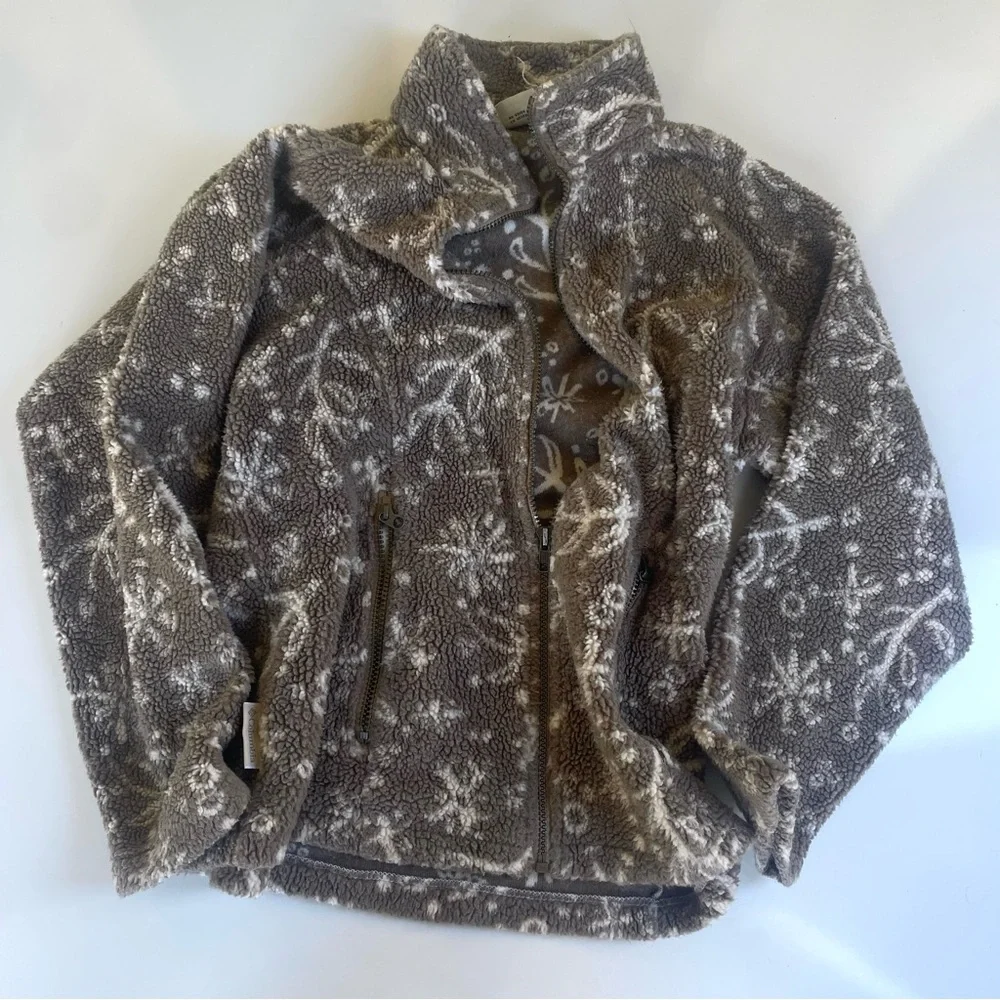 Vintage Columbia Taupe Zip Up Fleece Sweater, S - Picture 1 of 4